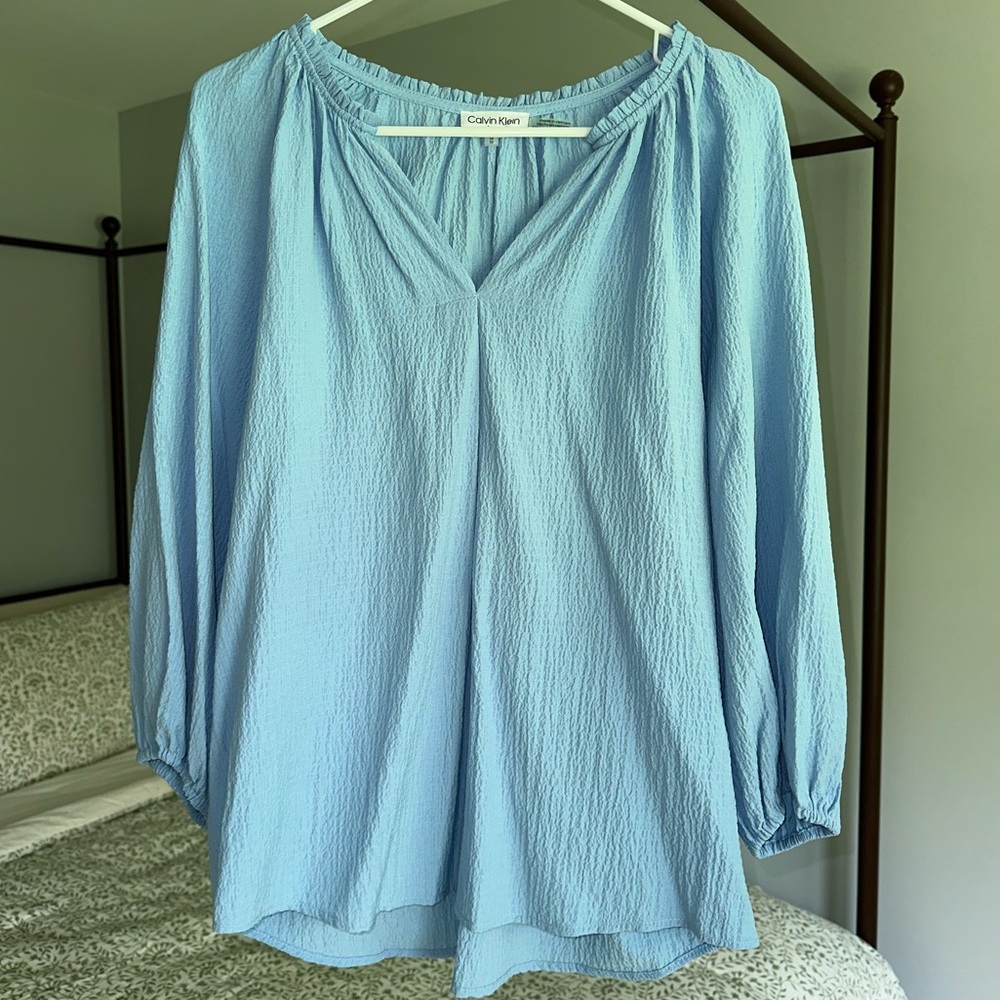 Calvin Klein Light Blue Women's Blouse